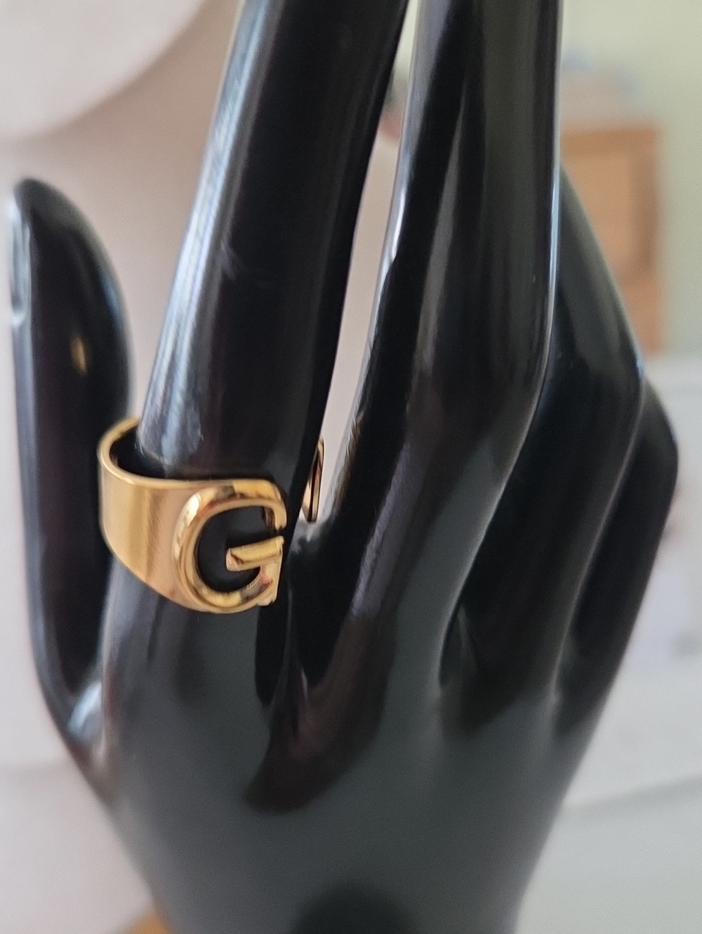 Plunder Black Lable Initial Adjustable Ring
